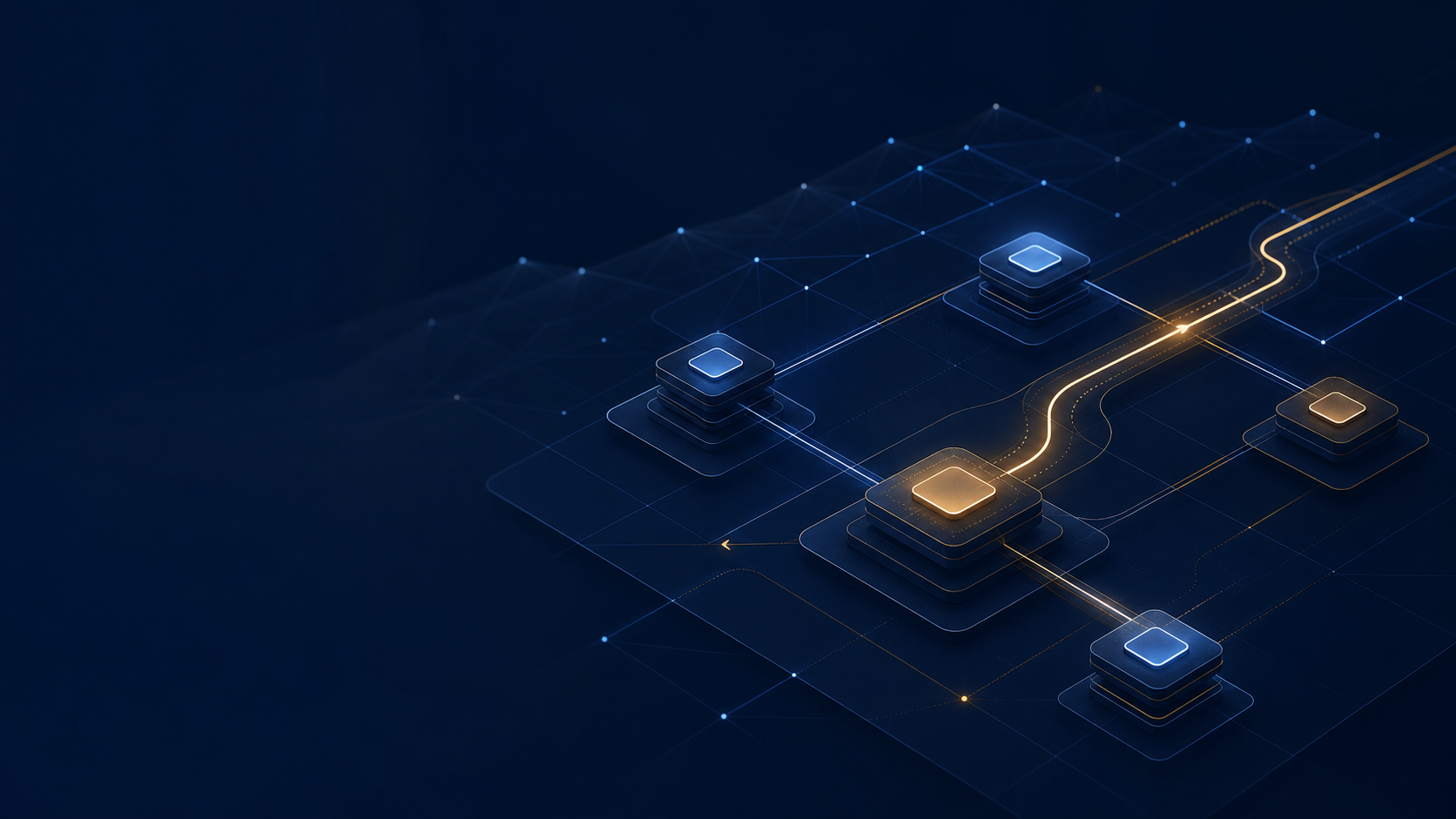 Connected protocol and data nodes following a clear engineering path